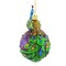 Noble Gems 4.75 In Peacock On Ball Christmas Tree Ornament , Bird Feather